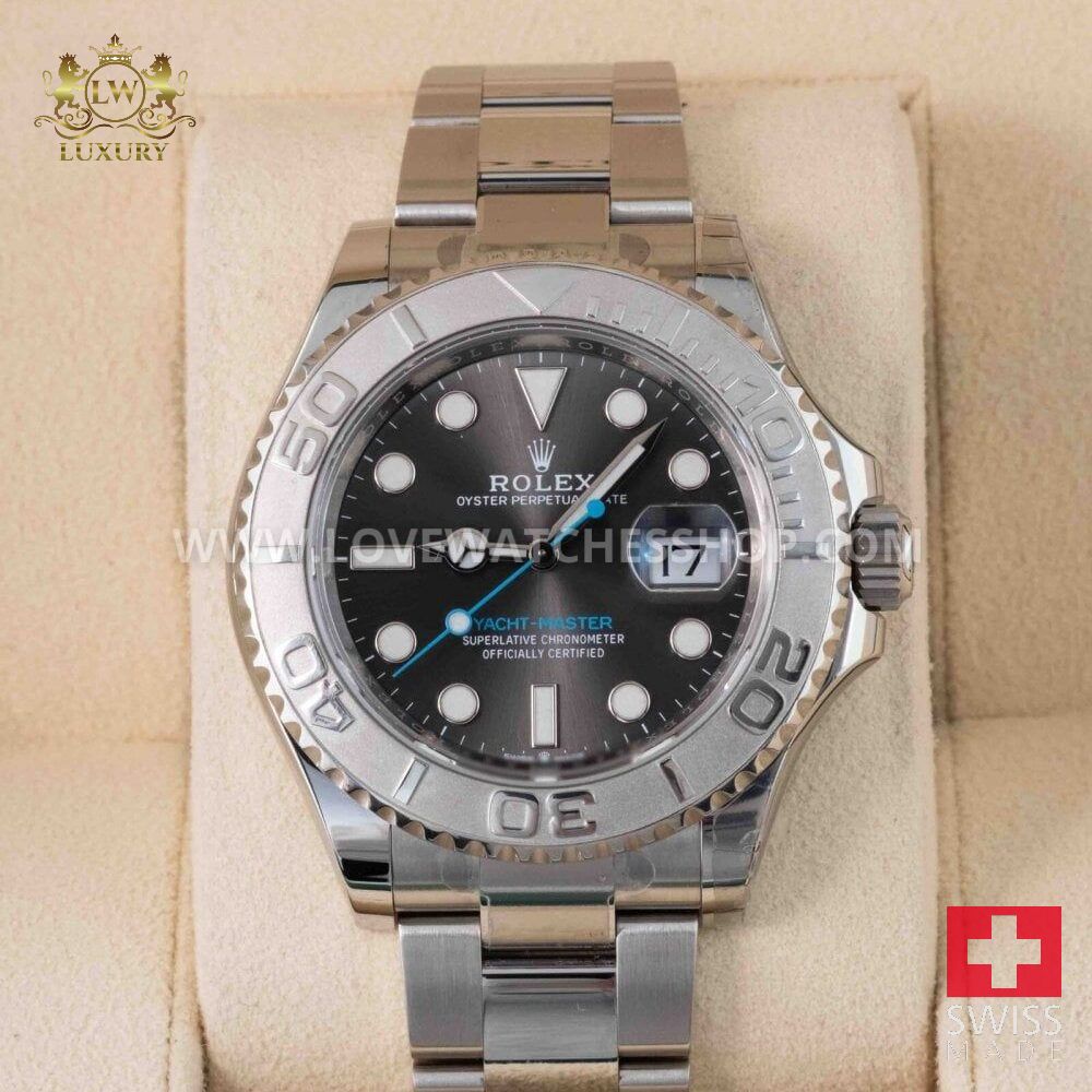 Rolex Yacht-Master 37mm 268622 Platinum Steel Rhodium Dial Automatic Watch