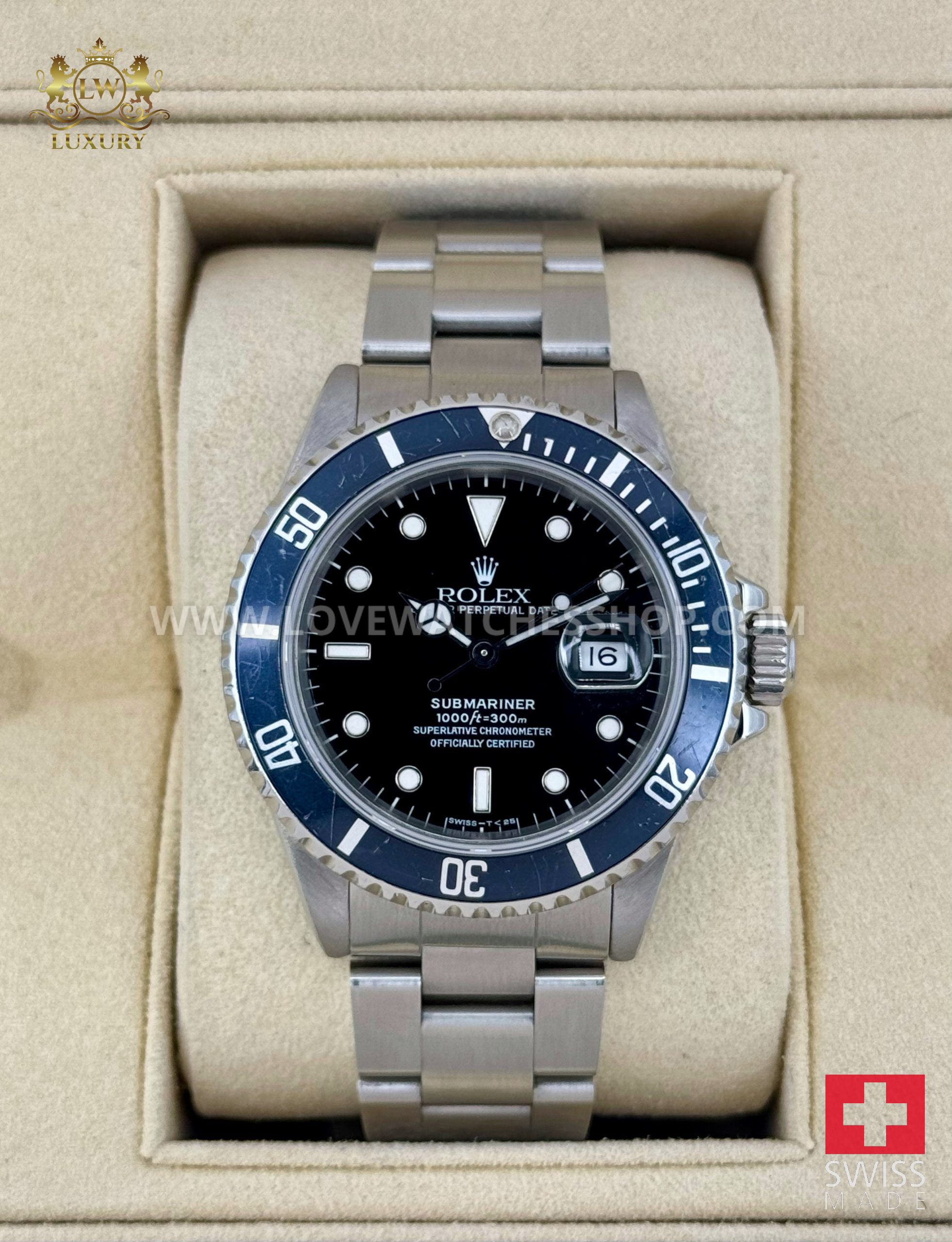Rolex Submariner 40mm 16800 Stainless Steel Black Dial