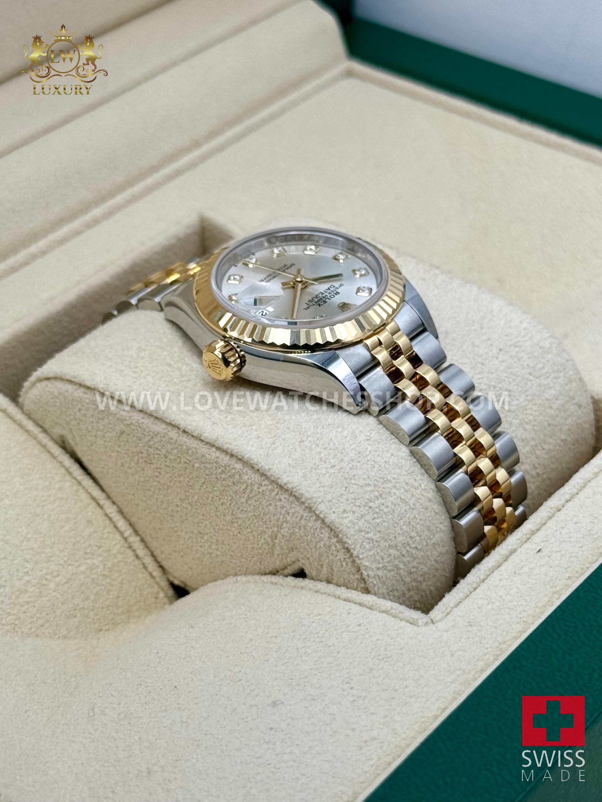 Rolex Lady Datejust 28mm 279173 Jubilee Silver Dial - الصورة 10