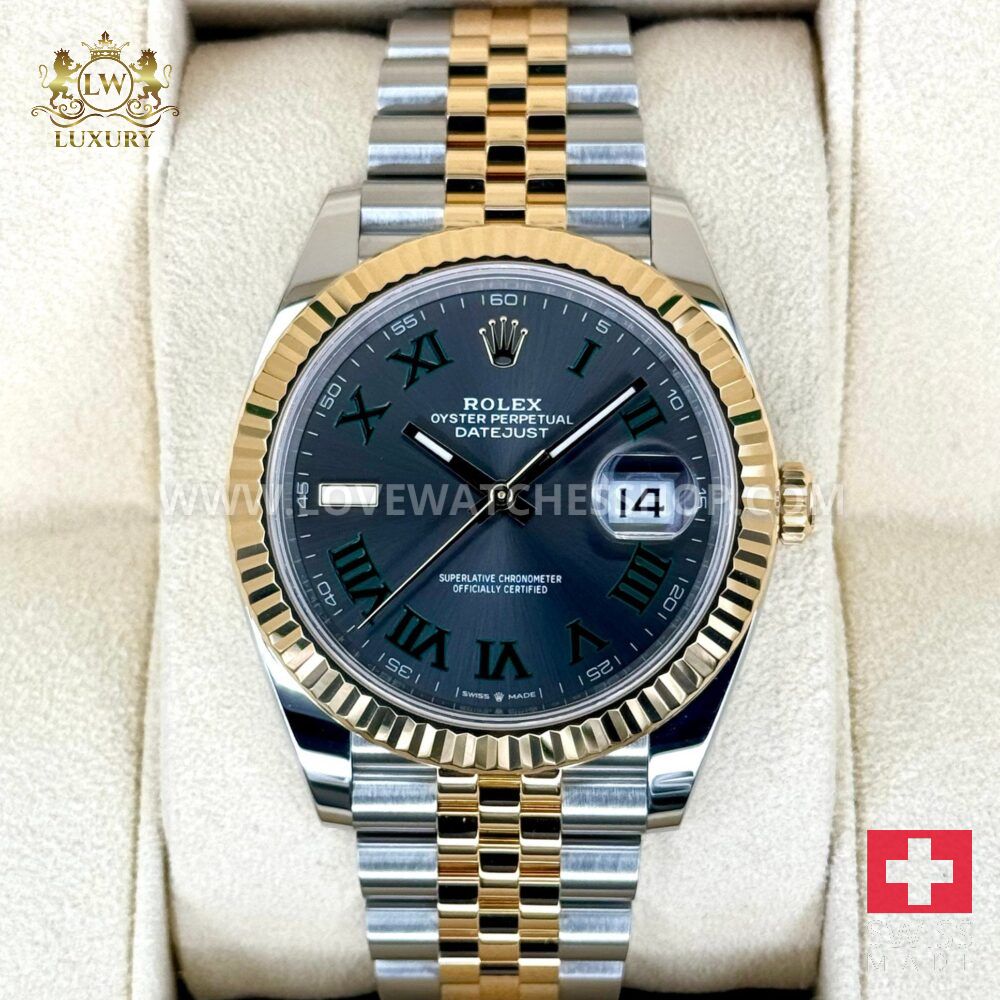 Rolex Datejust 41mm 126333 Two-Tone Jubilee Wimbledon Dial