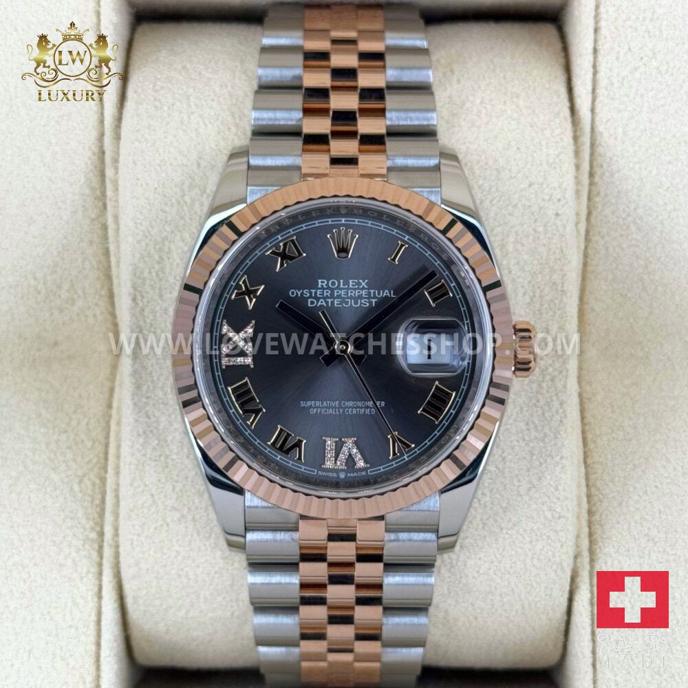 Rolex Datejust 36mm 126231 Two-Tone Jubilee Slate Rhodium Dial
