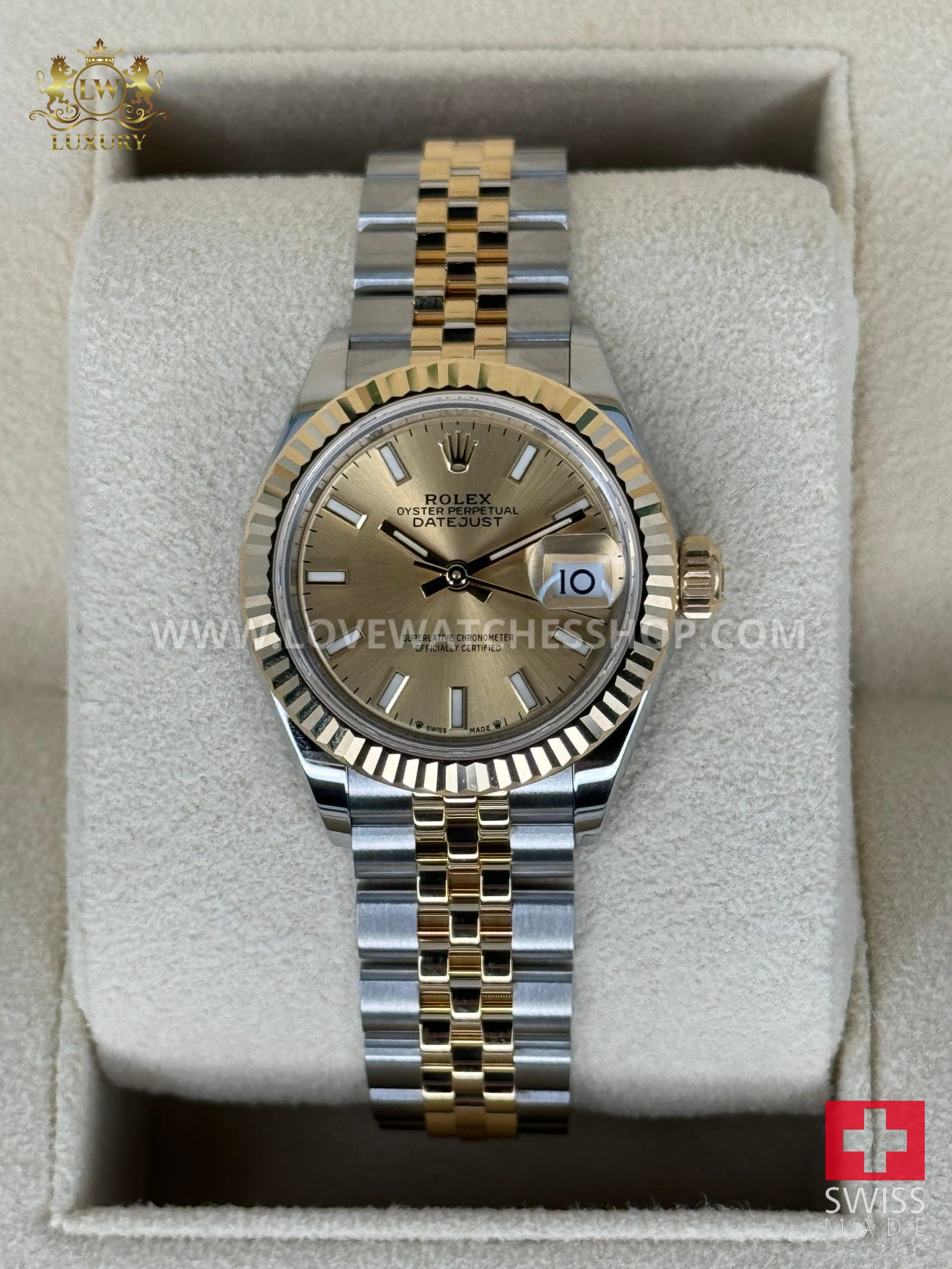 Rolex Lady Datejust 28mm 279173 Jubilee Champagne Dial