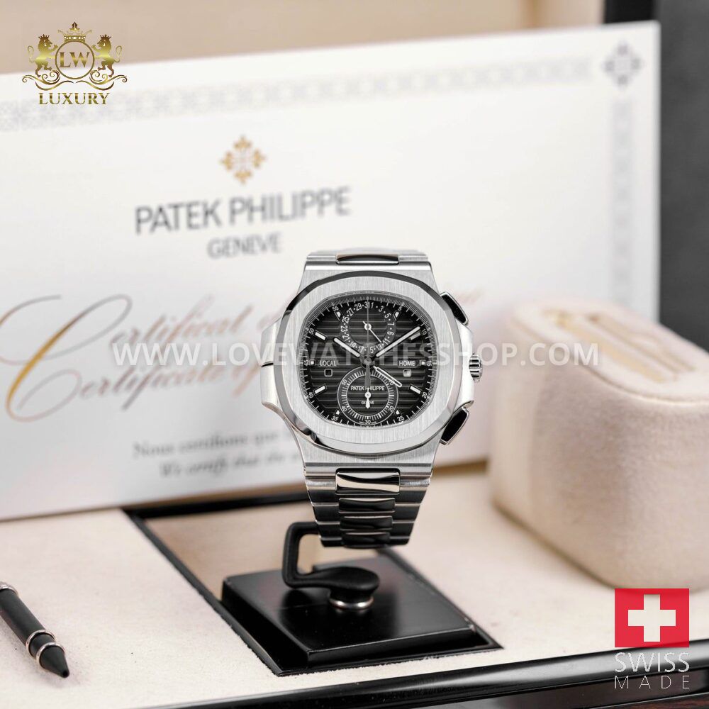 NAUTILUS 5990/1A TRAVEL TIME BLACK DIAL