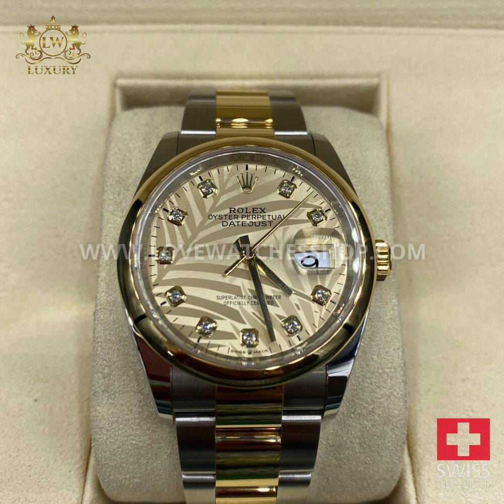 Rolex Datejust 36 126203G Champ Palm Oys
