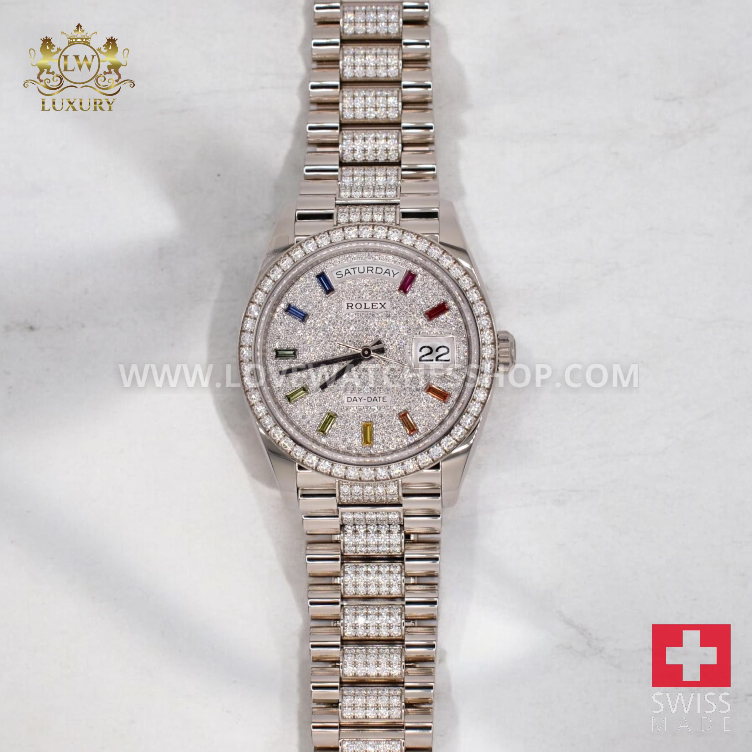 Rolex Day-Date | Pave Rainbow - الصورة 3