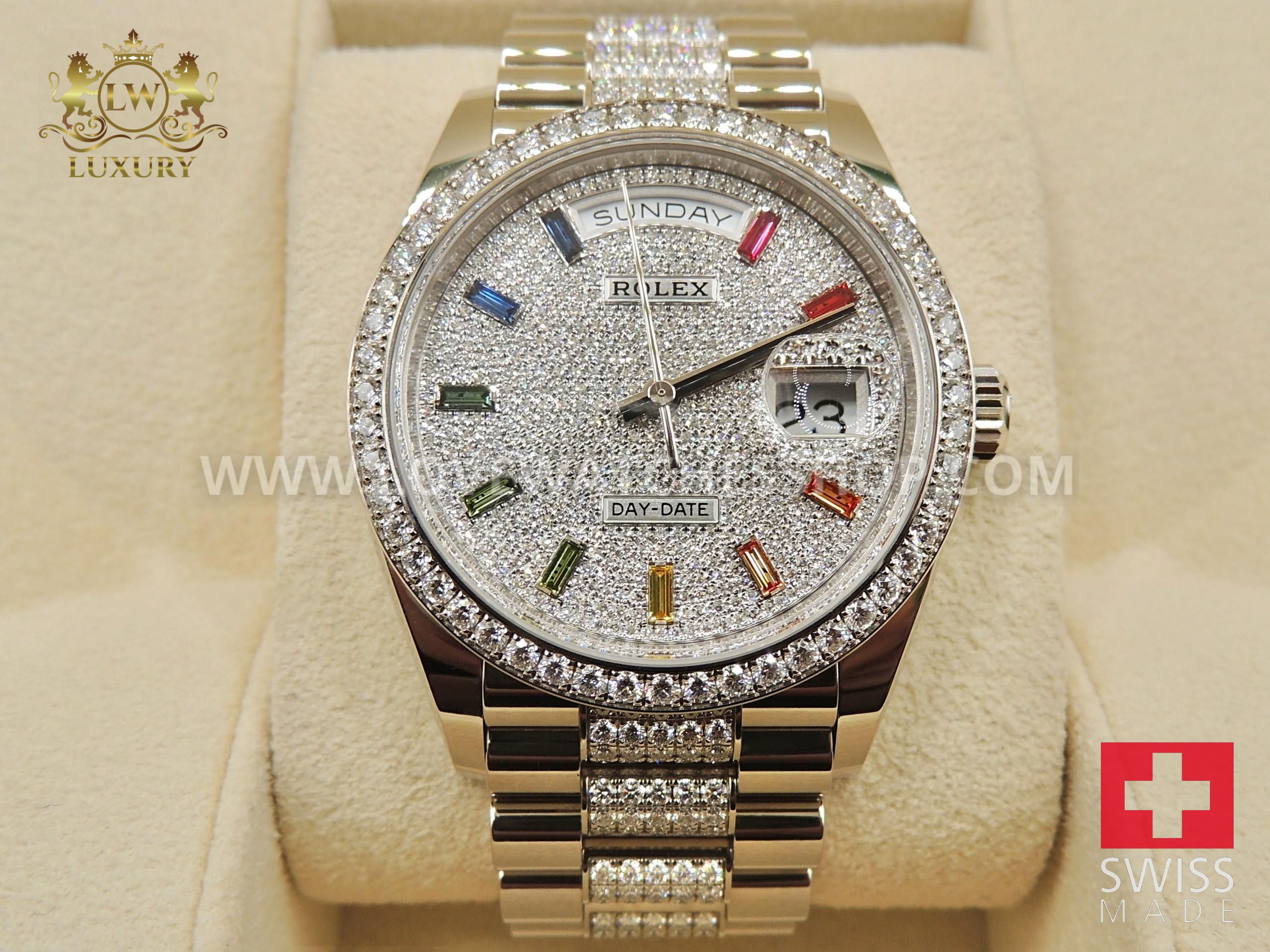 Rolex Day-Date | Pave Rainbow - الصورة 6