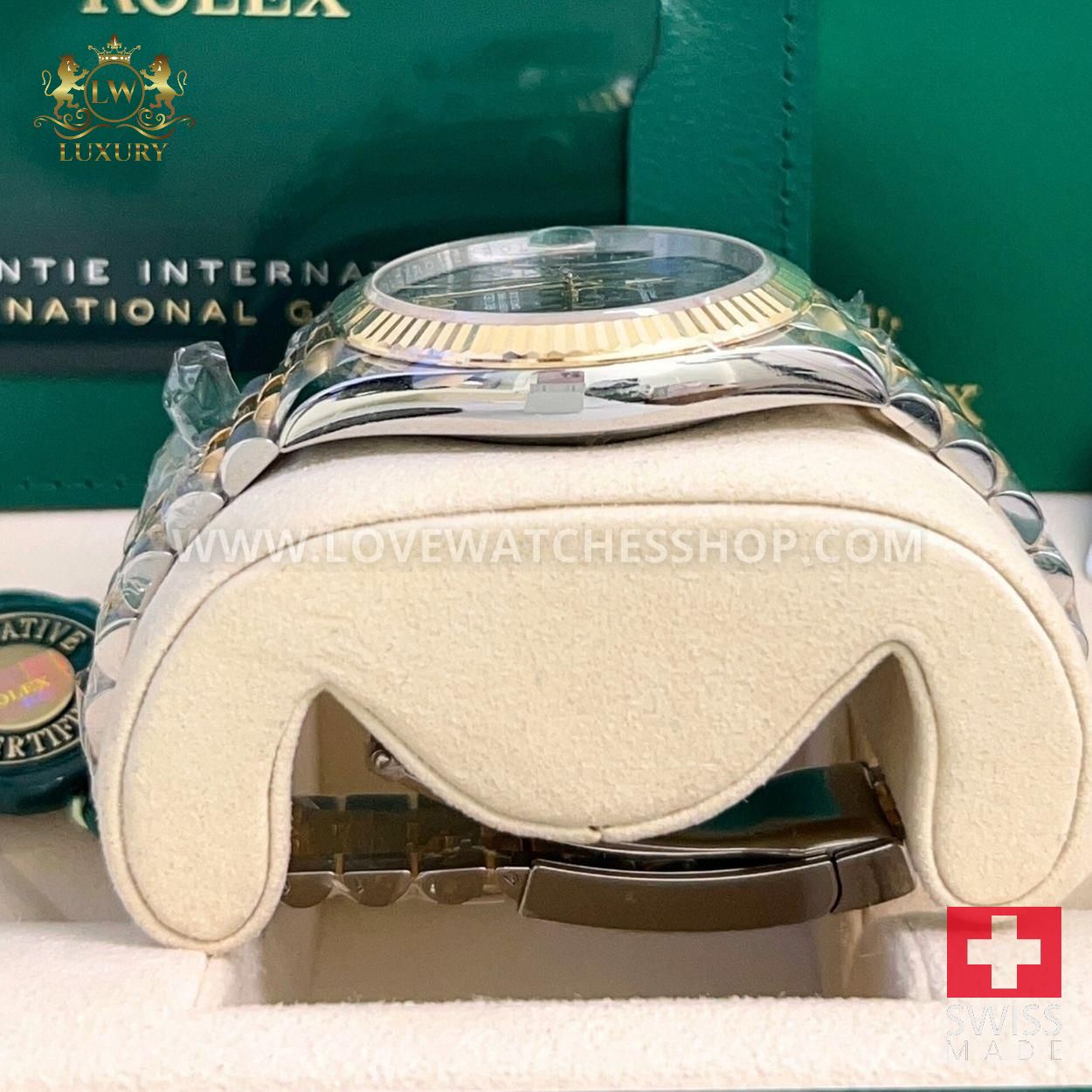 Rolex Datejust 41 126333 Datejust 41mm Steel Yellow Steel Slate "Wimbledon" Roman Dial Jubilee - الصورة 4