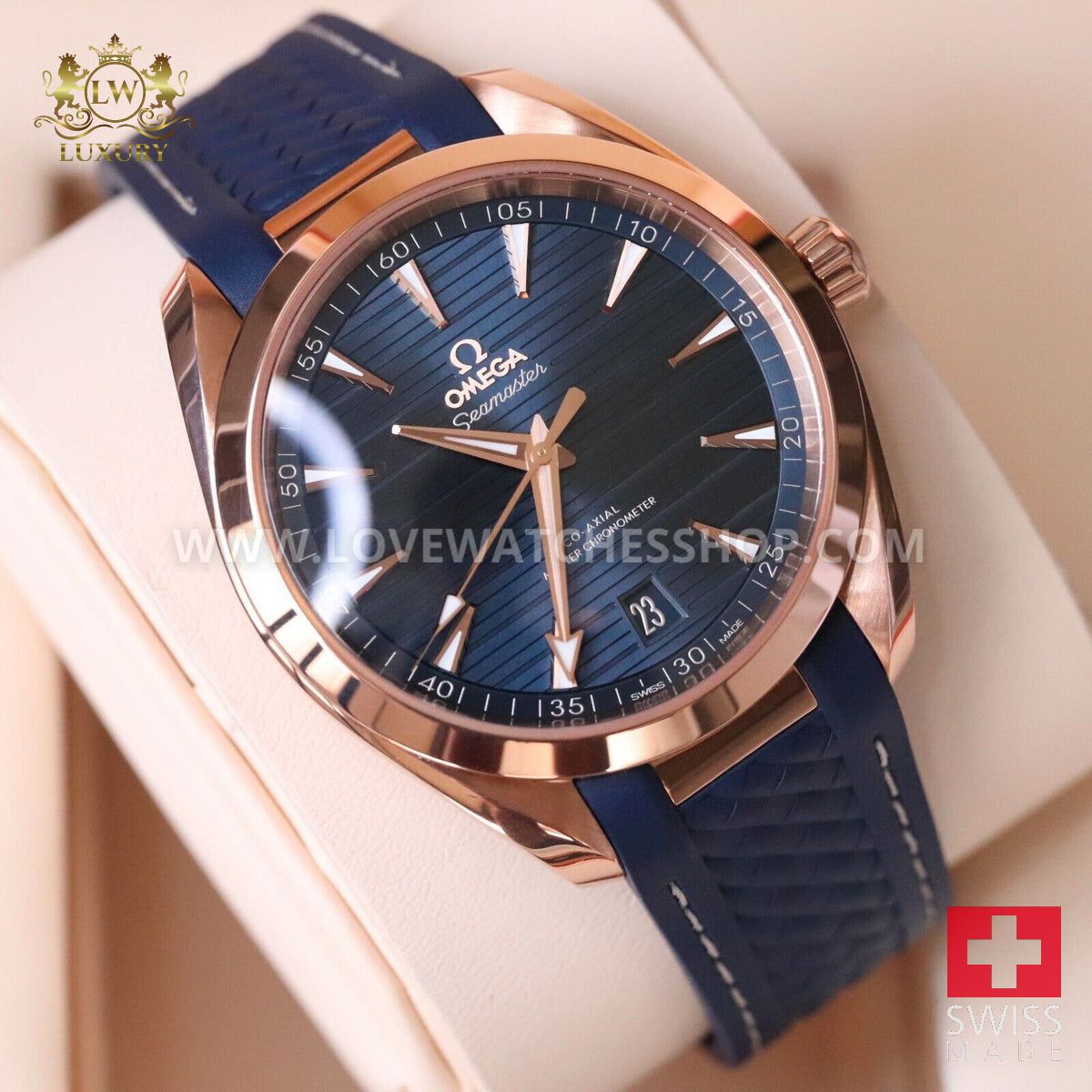 Omega Seamaster Aqua Terra 41mm Sedna Rose Steel Blue Dial 220.52.41.21.03.001 - الصورة 5