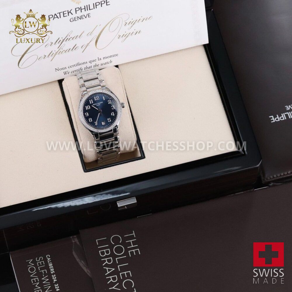Patek Philippe Twenty 4 Blue Sunburst 36mm Women's Steel - 7300/1200A