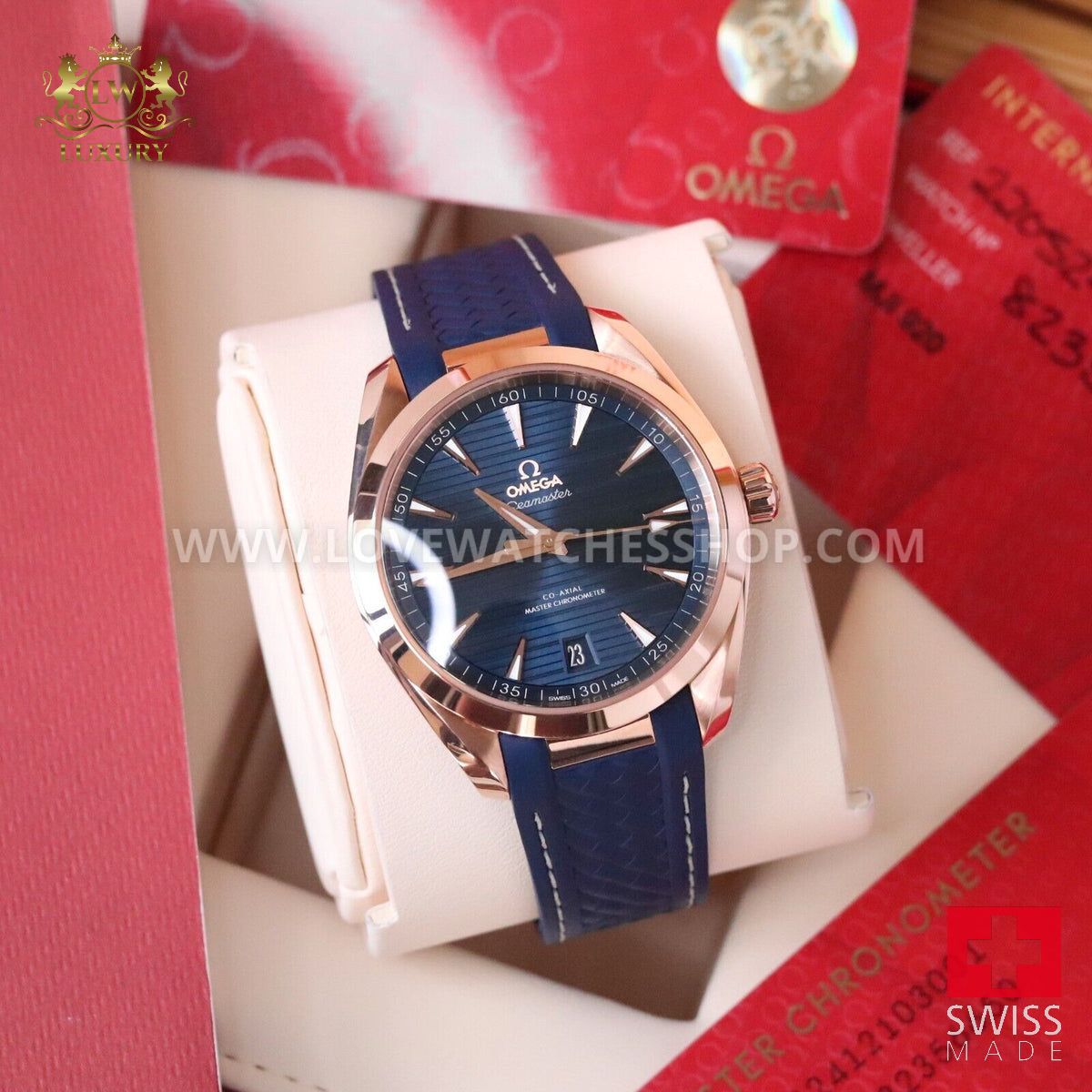 Omega Seamaster Aqua Terra 41mm Sedna Rose Steel Blue Dial 220.52.41.21.03.001
