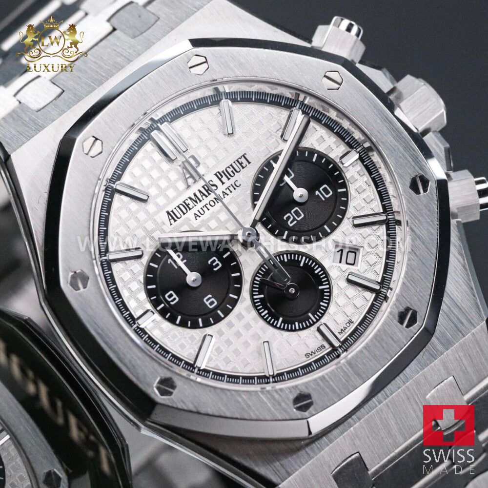 Audemars Piguet Royal Oak Chrono 41mm White Dial Black Steel Panda 26331ST.OO.1220ST.03