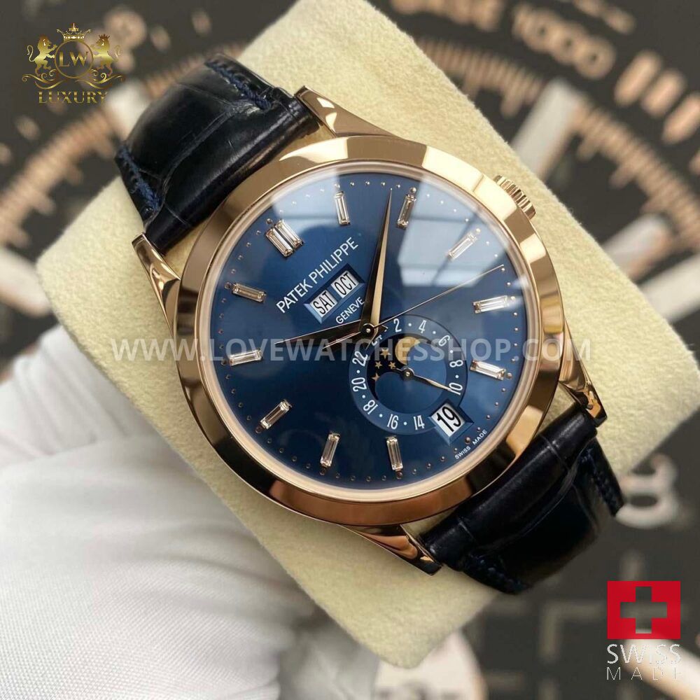 Patek Philippe Annual Calendar Complication 38mm 5396R-015 Blue Baguette Dial Dial