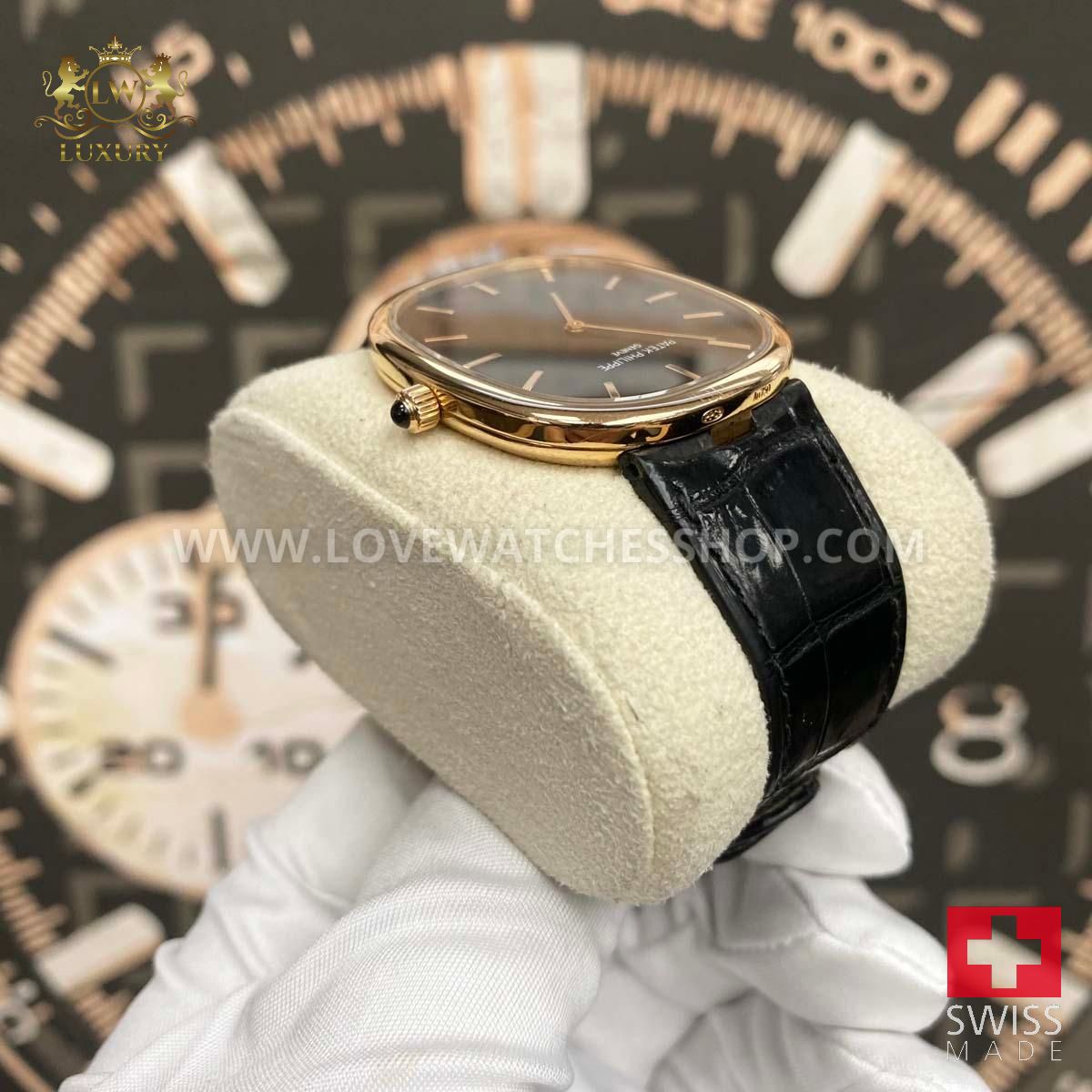 Patek Philippe 50th Anniversary Extra-Thin Golden Ellipse 34mm 5738R Black Dial - Image 5