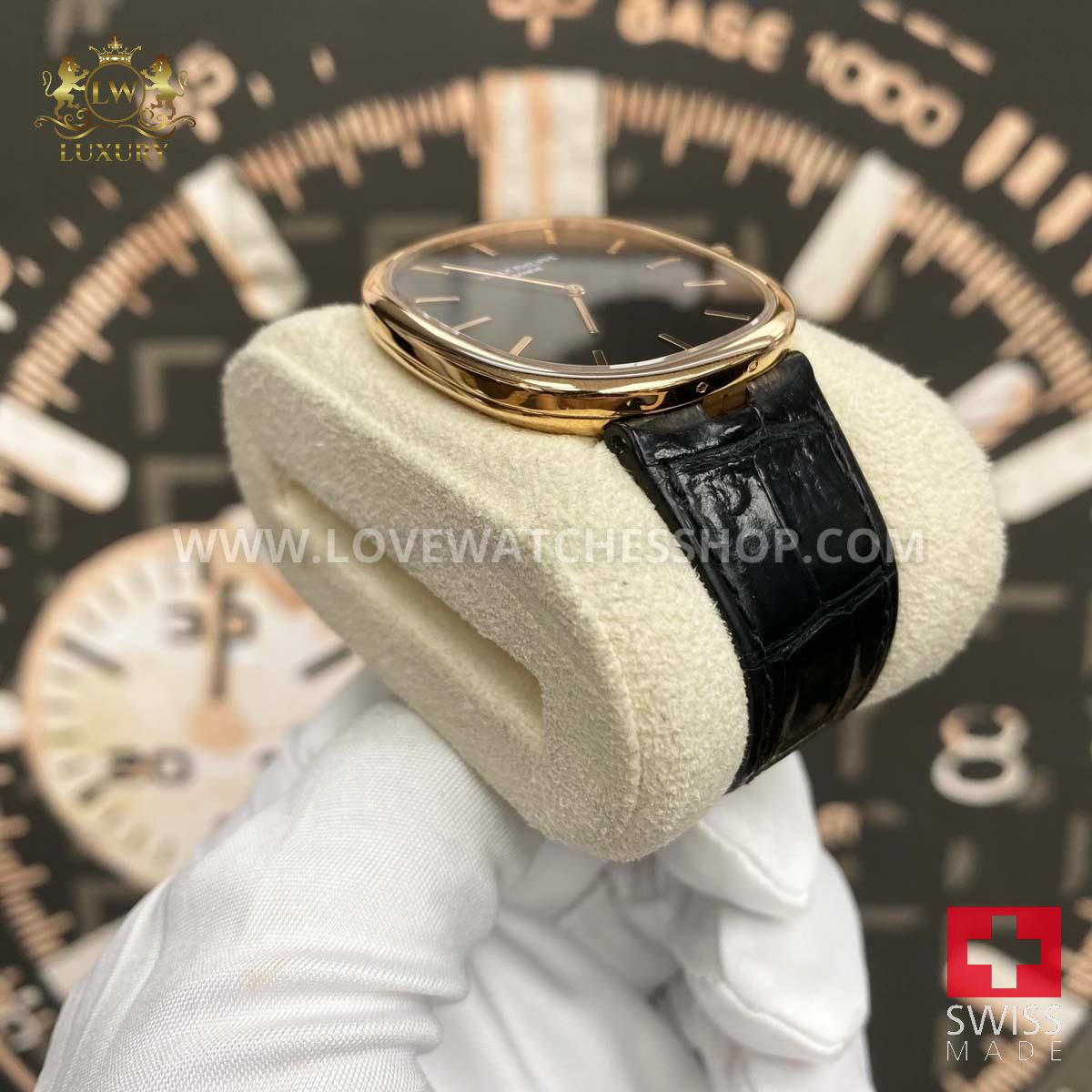 Patek Philippe 50th Anniversary Extra-Thin Golden Ellipse 34mm 5738R Black Dial - Image 6