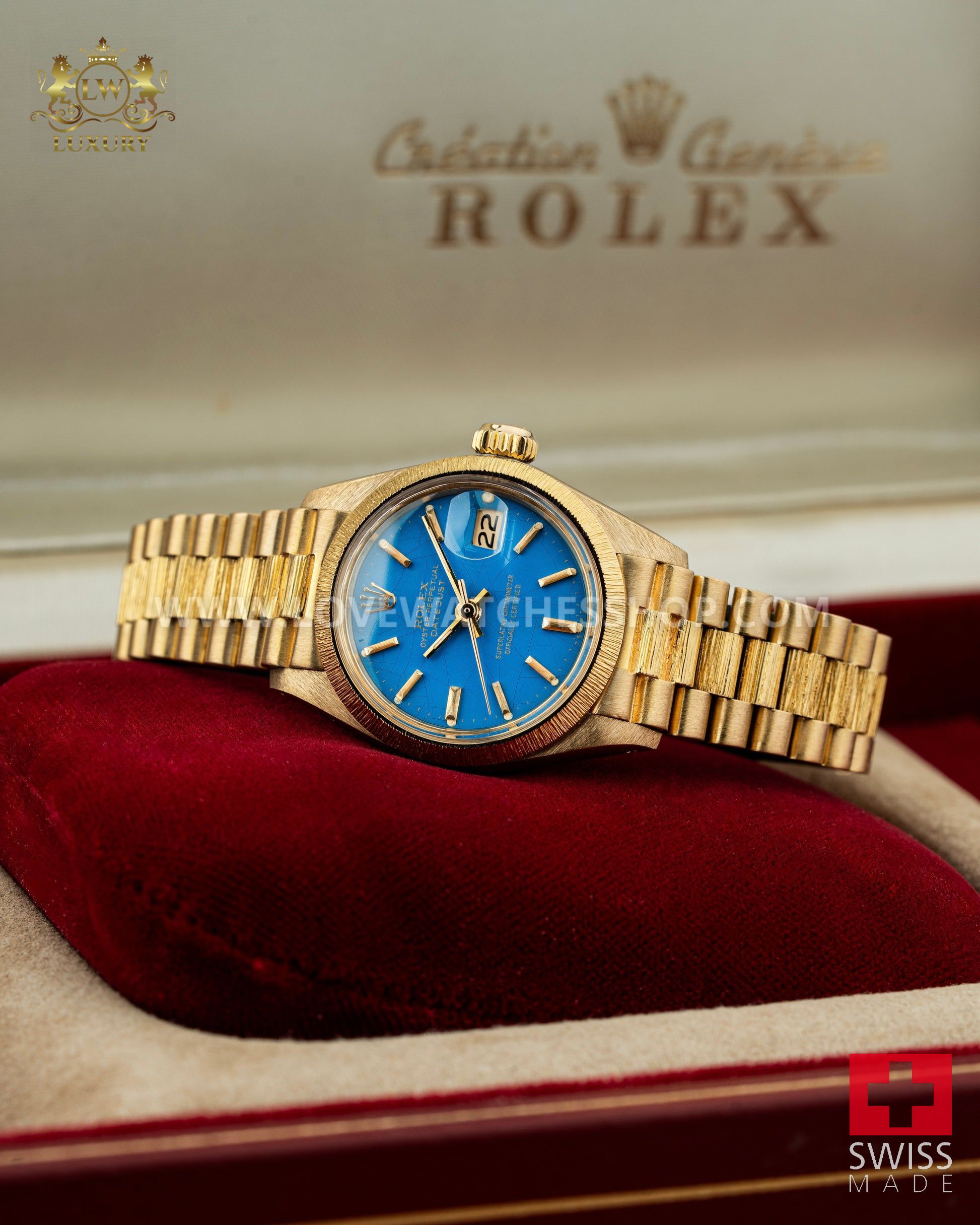Rolex Lady-Datejust 26mm Bark Blue Stella Dial - Ref. 6927 - Image 6