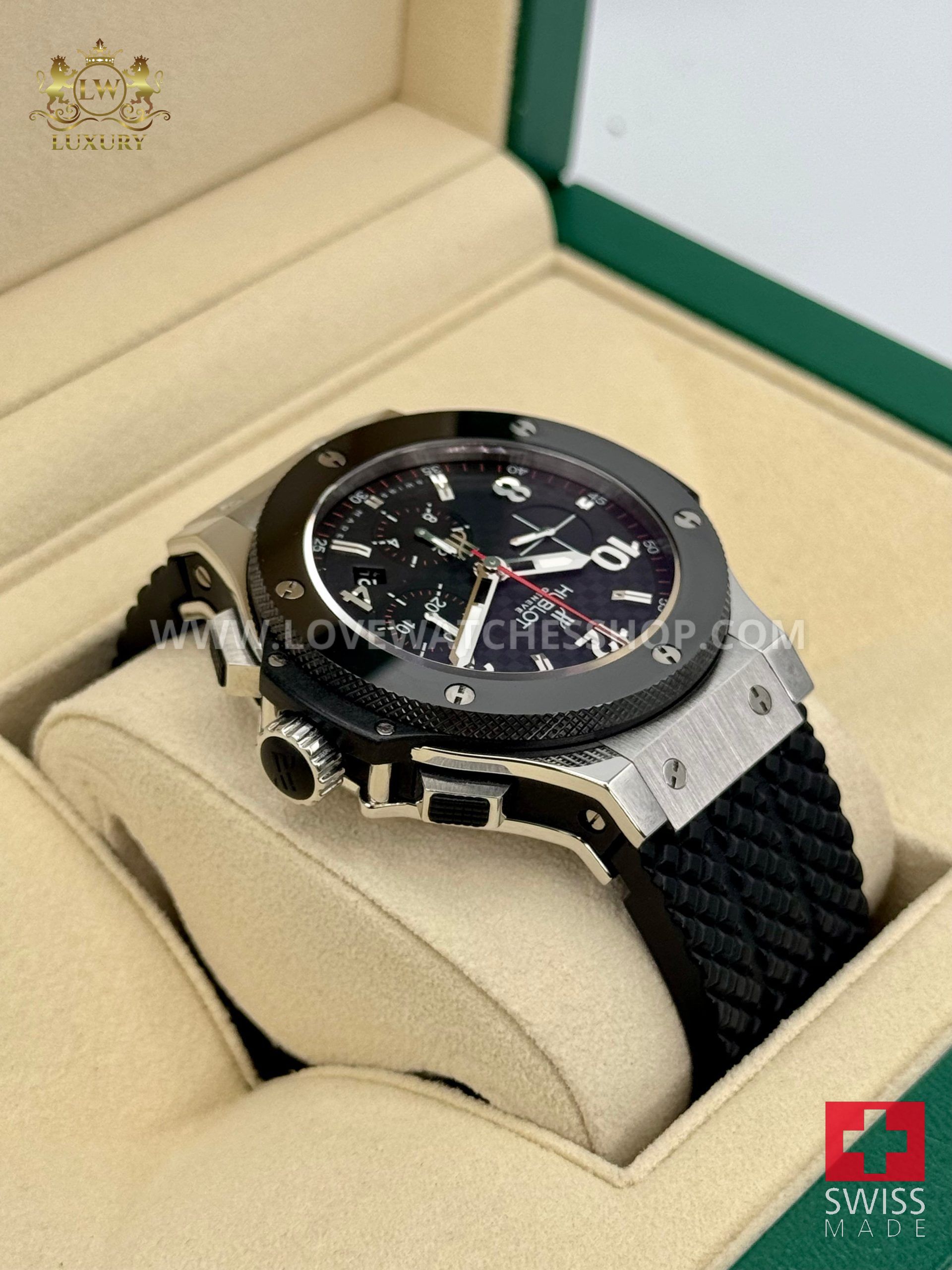 Big Bang Chronograph Steele Ceramic 44mm Stainless Steel Black Dial - Image 9