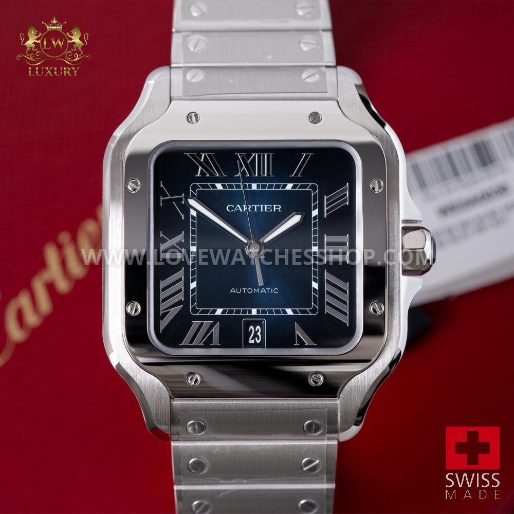 Cartier Santos NEW 2025 Santos Large Blue Dial WSSA0030