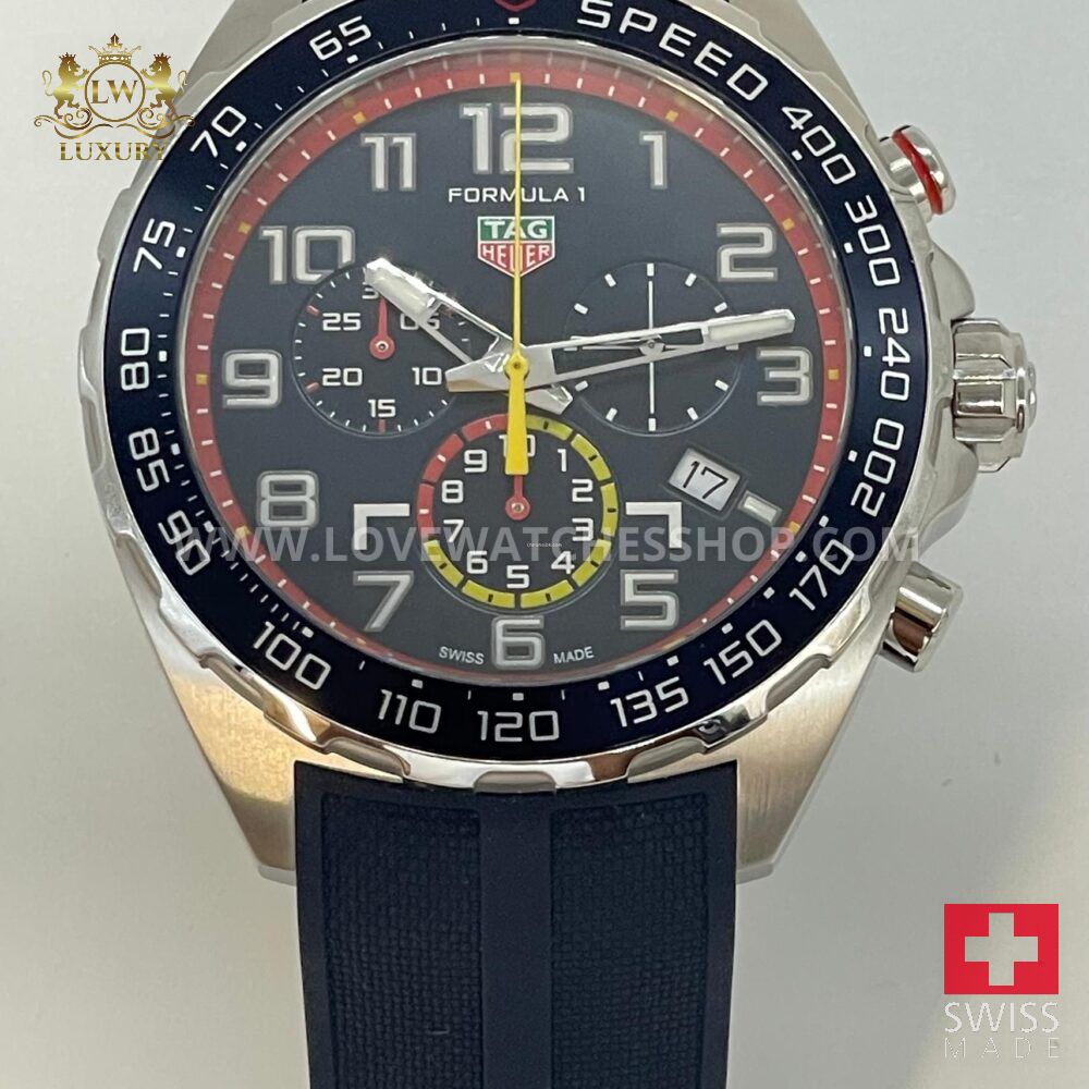 TAG Heuer Formula 1 Quartz X Red Bull Blue Dial Rubber 43 mm Men's Watch CAZ101AL.FT8052