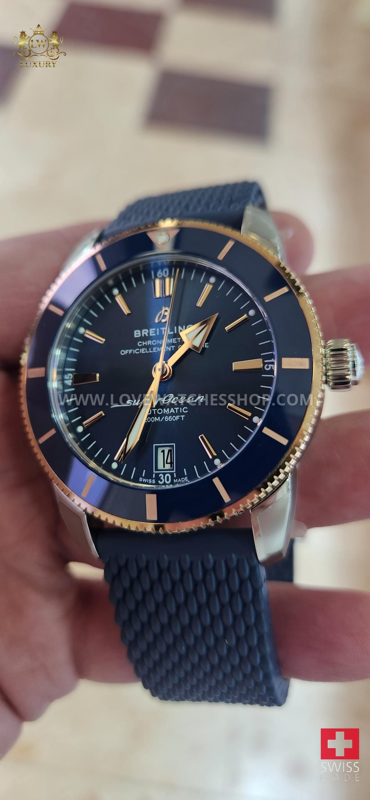 Breitling Superocean Heritage 42 B20 42mm Mens Blue Steel Watch NEW UNWORN UB2010161C1S1 - Image 2