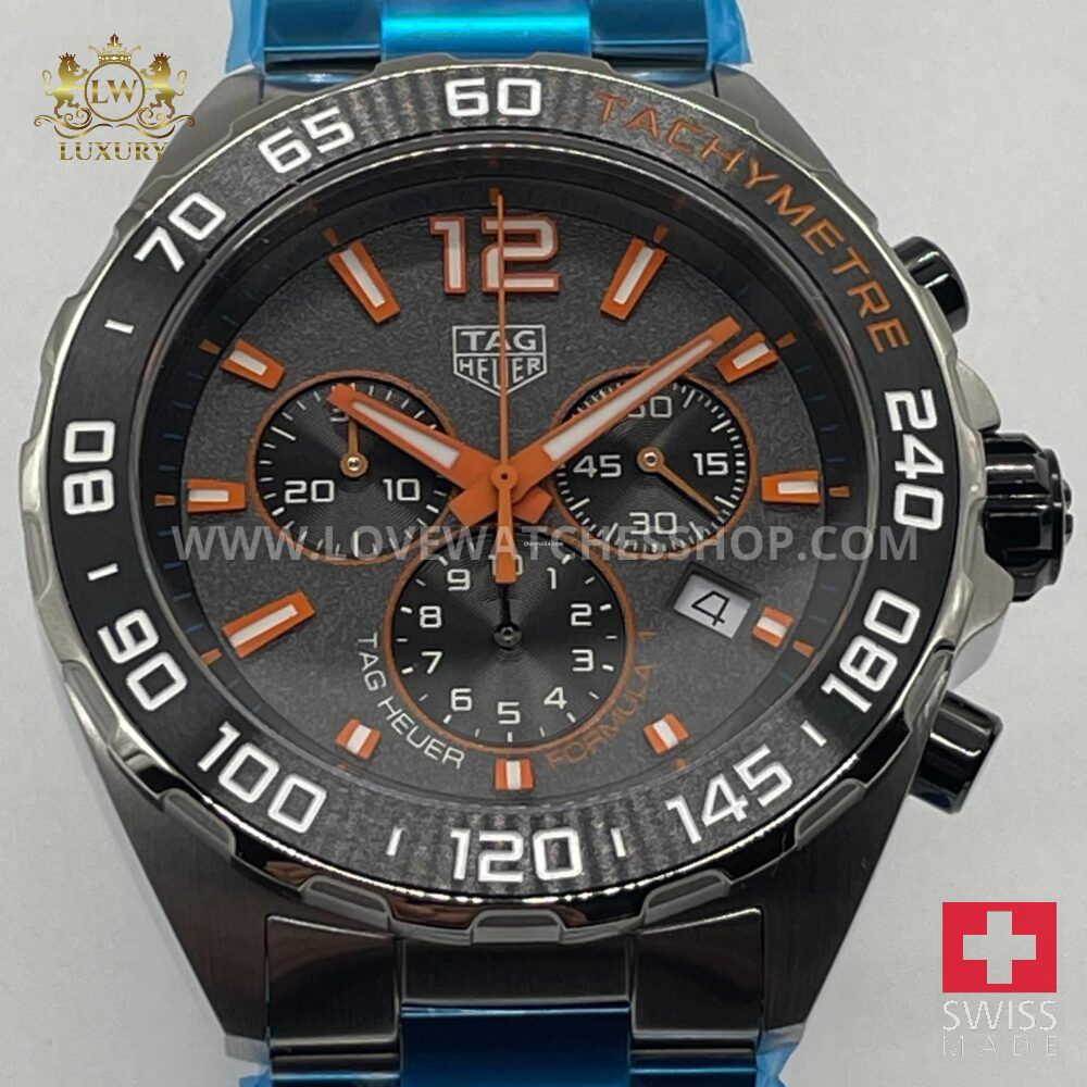 TAG Heuer Formula 1 Quartz 2025 CAZ101AH.BA0842 Chronograph 43mm orange men's F1 gray