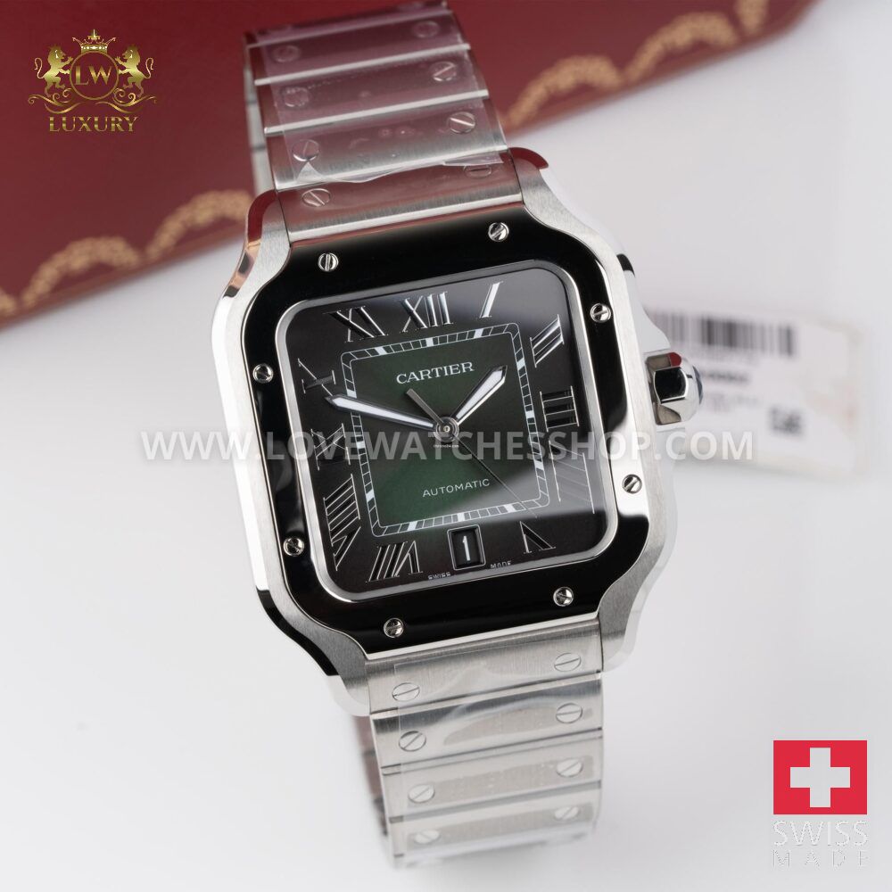 Cartier Santos NEW 2025 Santos Green Dial WSSA0062 Large Model