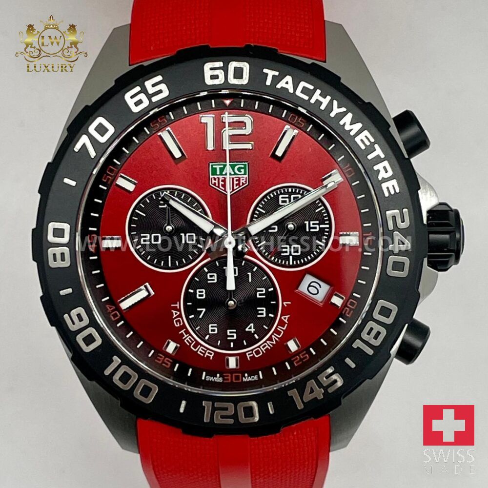 TAG Heuer Formula 1 Quartz Chronograph Red Dial 43mm Men's Watch CAZ101AN.FT8055