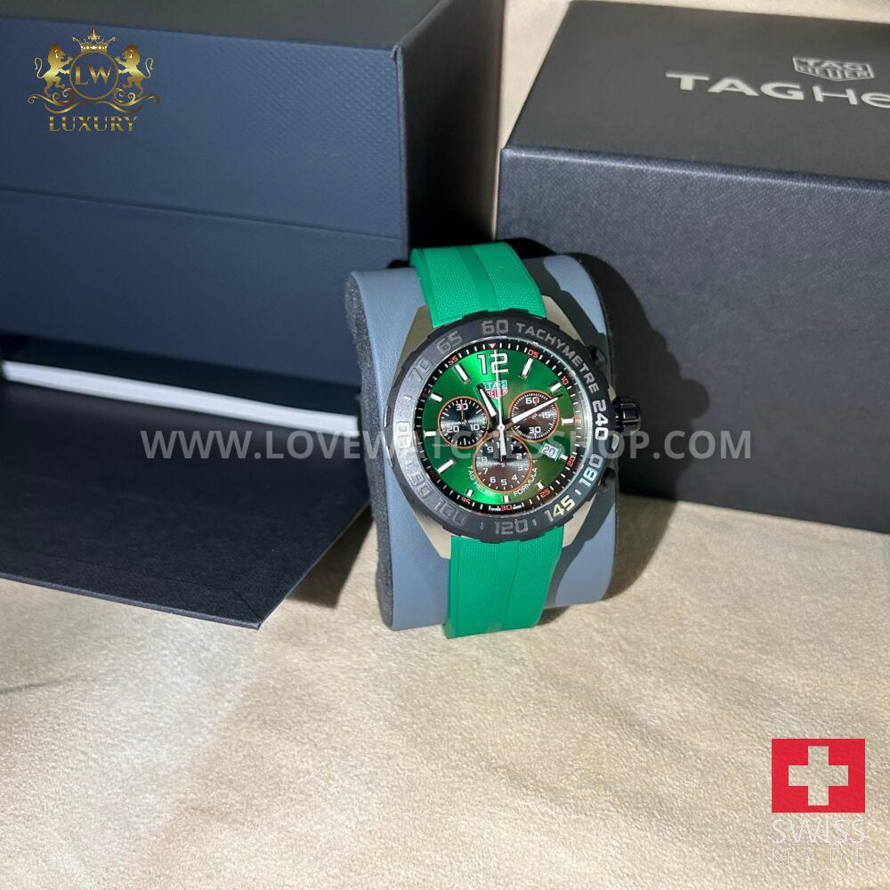 TAG Heuer Formula 1 Quartz Green Dial Green Rubber Strap