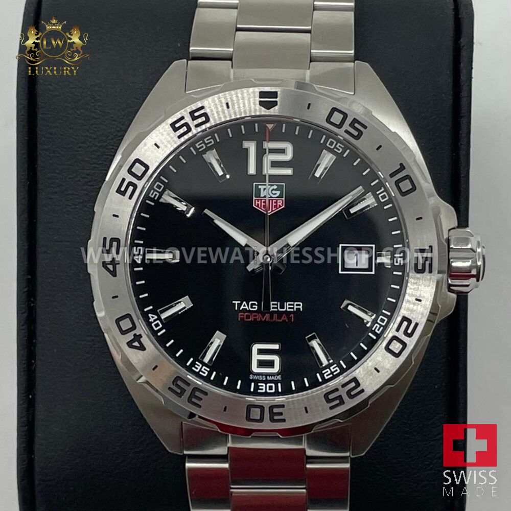 TAG Heuer Formula 1 Quartz Mens Watch 41 mm Black Dial Steel new WAZ1112.BA0875