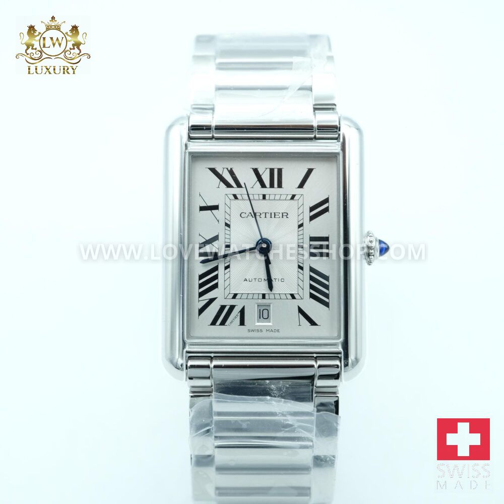 Cartier Tank WSTA0053 Tank Must De Cartier 41 mm Silver Flinque Dial Complete Set 2025
