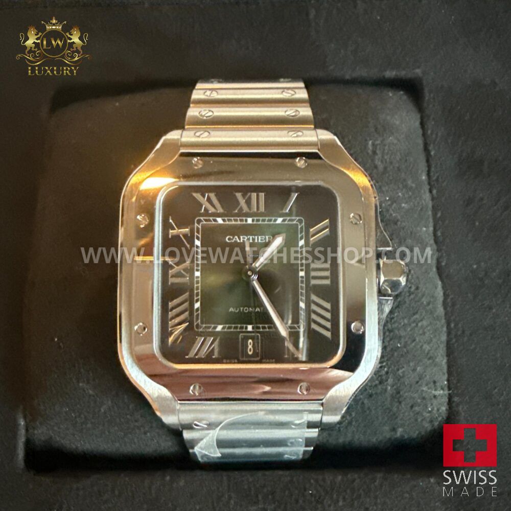 Cartier Santos 11/2024 L Santos BRAND NEW + Leather Strap