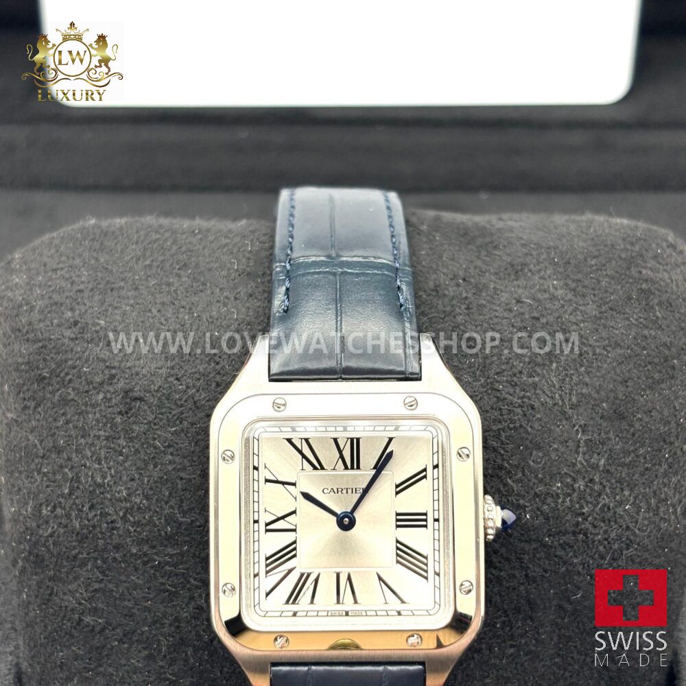 Cartier Santos Dumont Unworn Santos Dumont Small Size 38mm Silver Roman Dial Strap WSSA0086 Box & Papers 2025