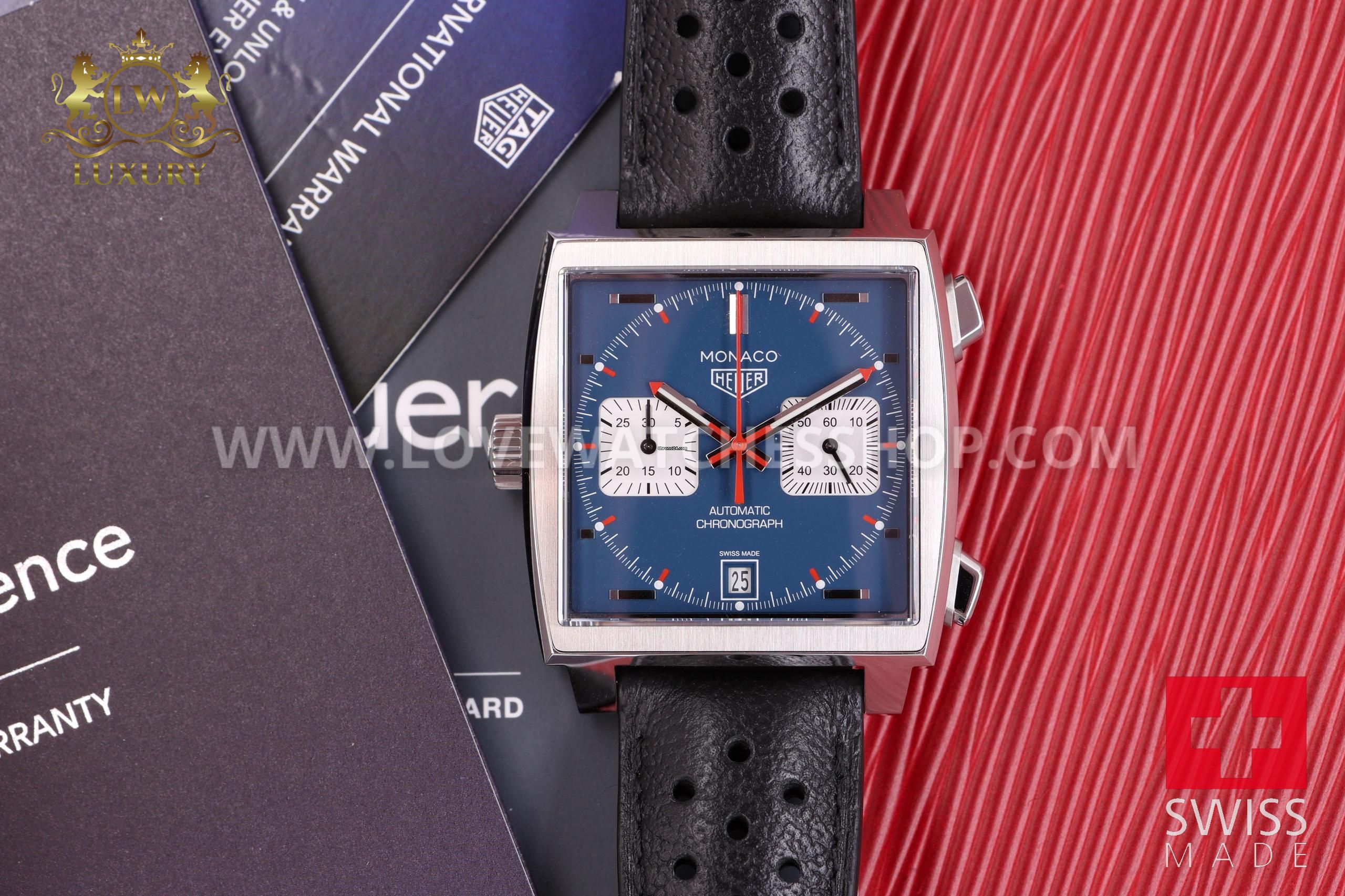 TAG Heuer Monaco Calibre 11 CAW211P.FC6356 - NEW 2025 - Steve McQueen - الصورة 6