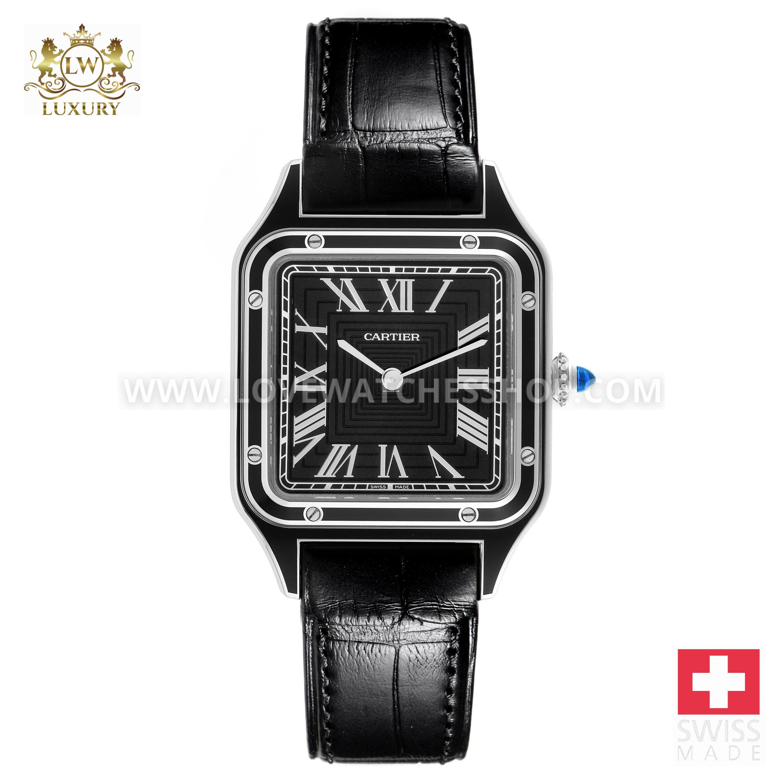 Cartier Santos Dumont Large Steel Mens Watch WSSA0046 Unworn - الصورة 6