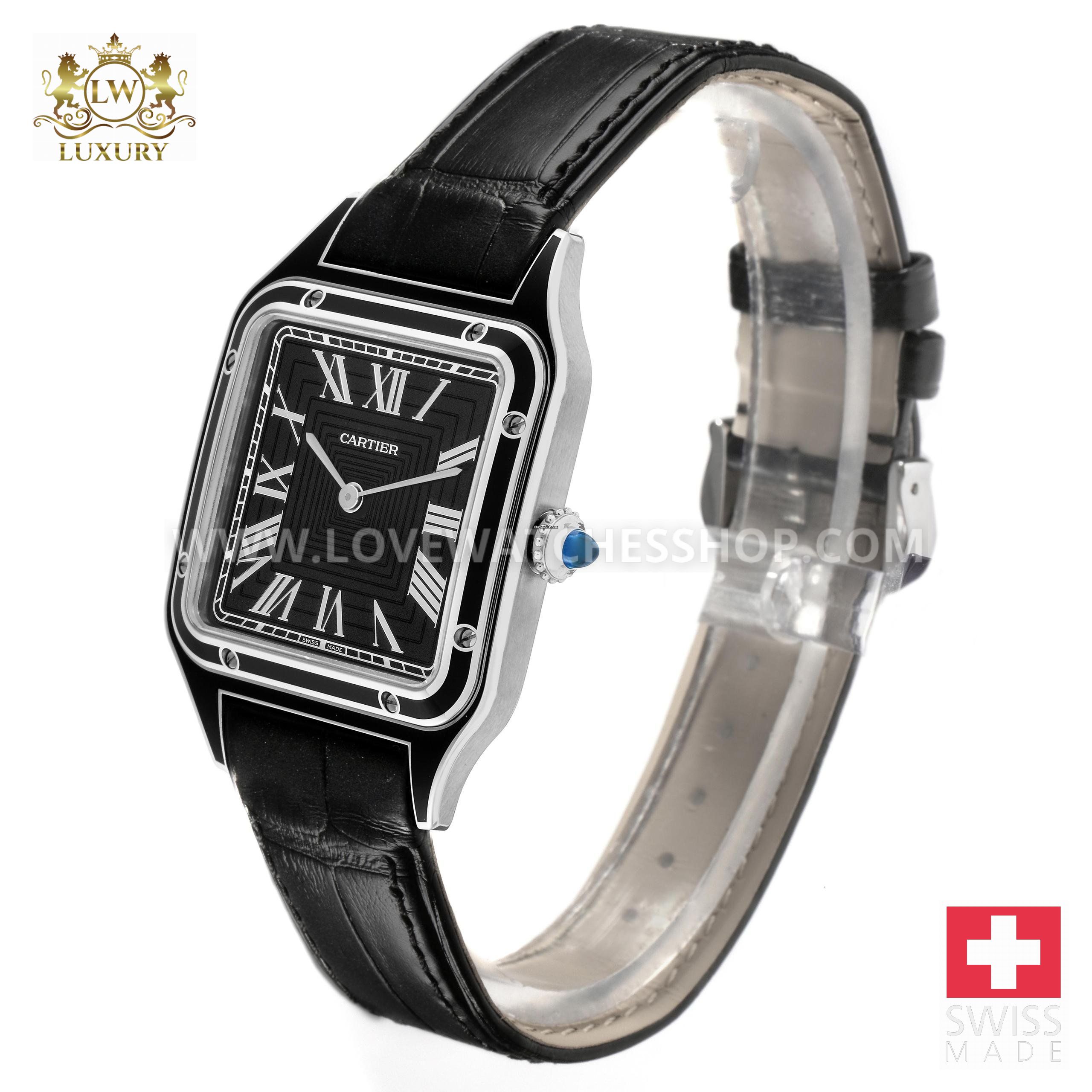 Cartier Santos Dumont Large Steel Mens Watch WSSA0046 Unworn - الصورة 2