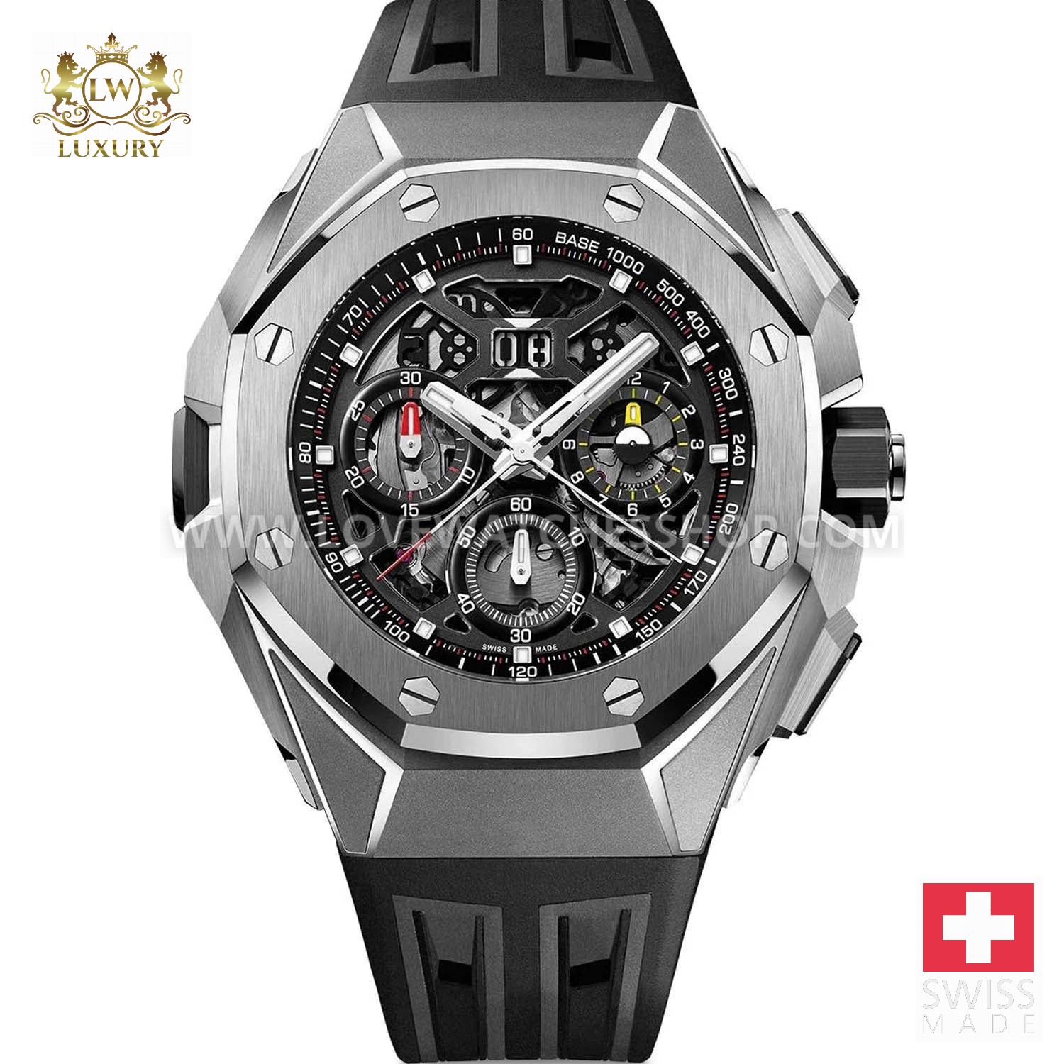 Audemars Piguet Royal Oak Concept Split Second Chronograph GMT Large Date Titanium 26650TI.OO.D013CA.01 size 43 mm - Image 9