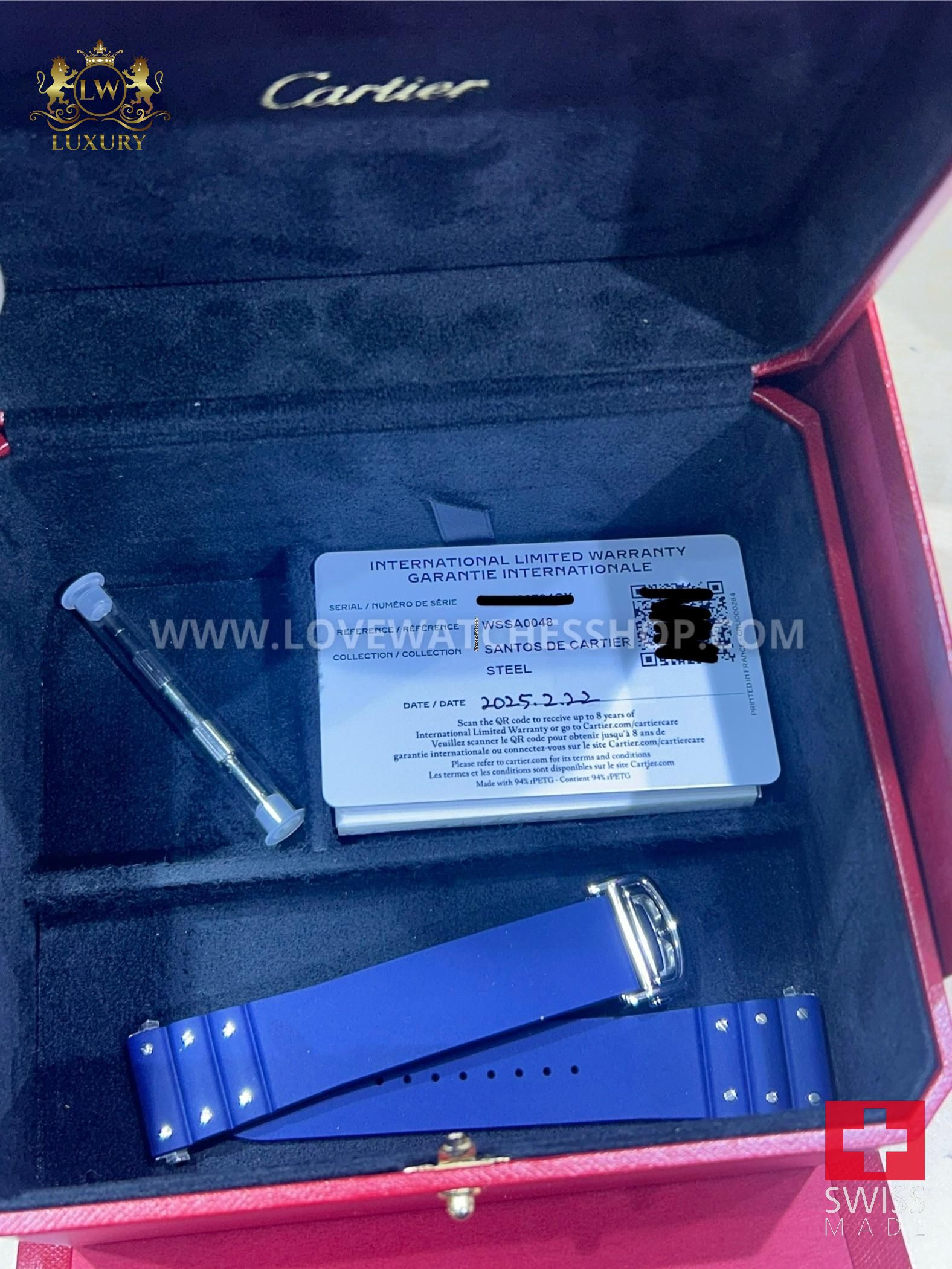 Cartier Santos De Cartier 2025 Blue Dial and Bezel Stainless Steel 39.8mm Wssa0048 - الصورة 2