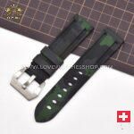 Camouflage dark green+Silver Buckle