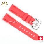 Red with silver buckle
